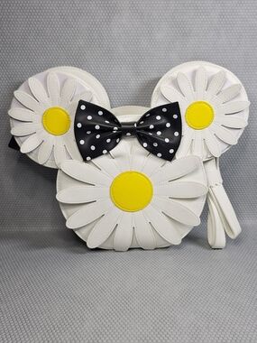 Loungefly Disney Minnie Mouse Daisy Crossbody Bag- Daisy Petals, Yellow Center